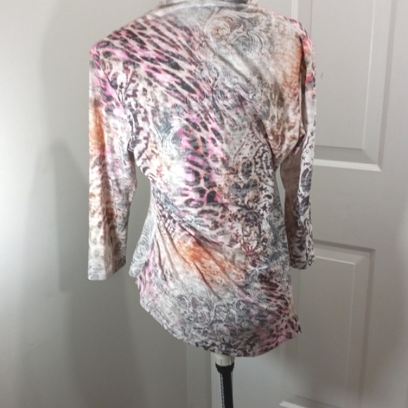 PARIS I Q Womens Sz XL Top, Roushing on one side and Other side Slants down. - Picture 4 of 7